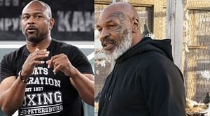 Watch: Mike Tyson squares off with Roy Jones Jr. at weigh-in ahead of boxing match