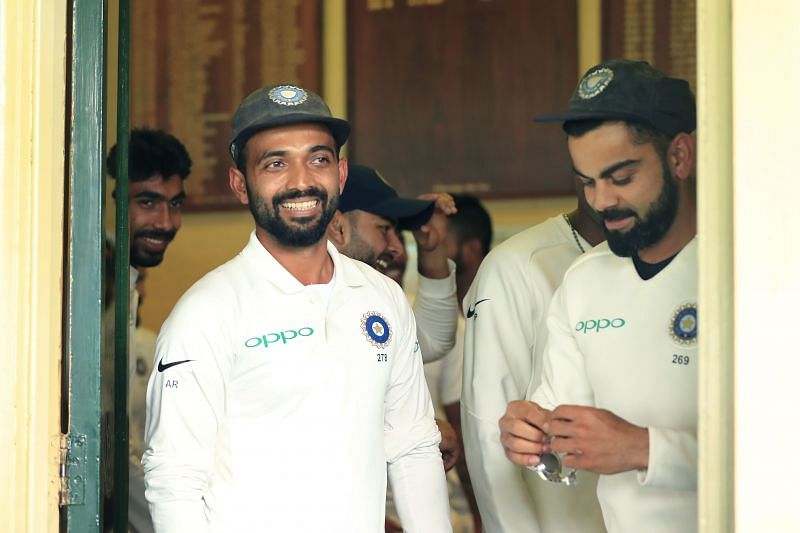 Virat Kohli (R) and Ajinkya Rahane (L) during India&#039;s 2018/19 tour of Australia