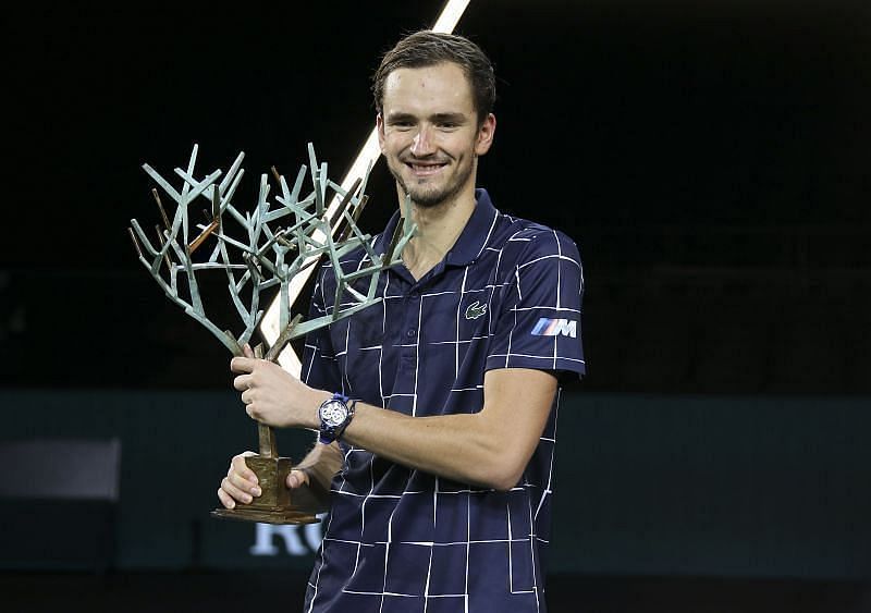 Daniil Medvedev with the Paris Masters trophy