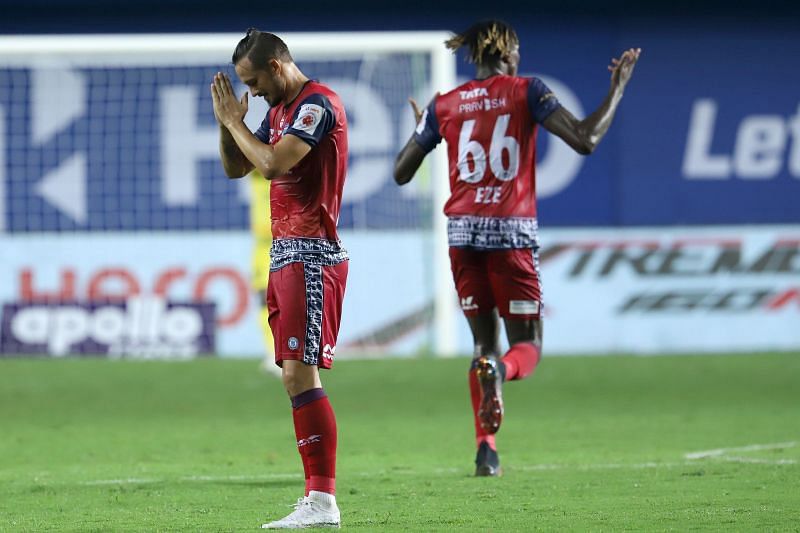 Nerijus Valksis looked in decent rhythm during the game against Chennaiyin FC and even scored a goal. Courtesy: ISL