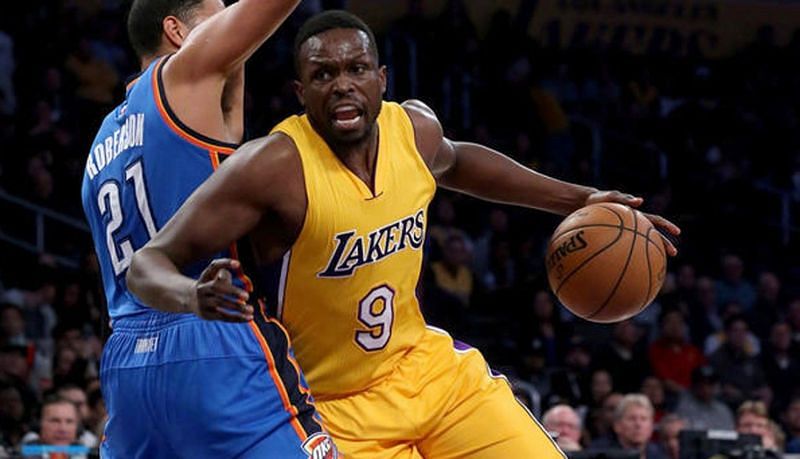 Luol Deng playing for the LA Lakers
