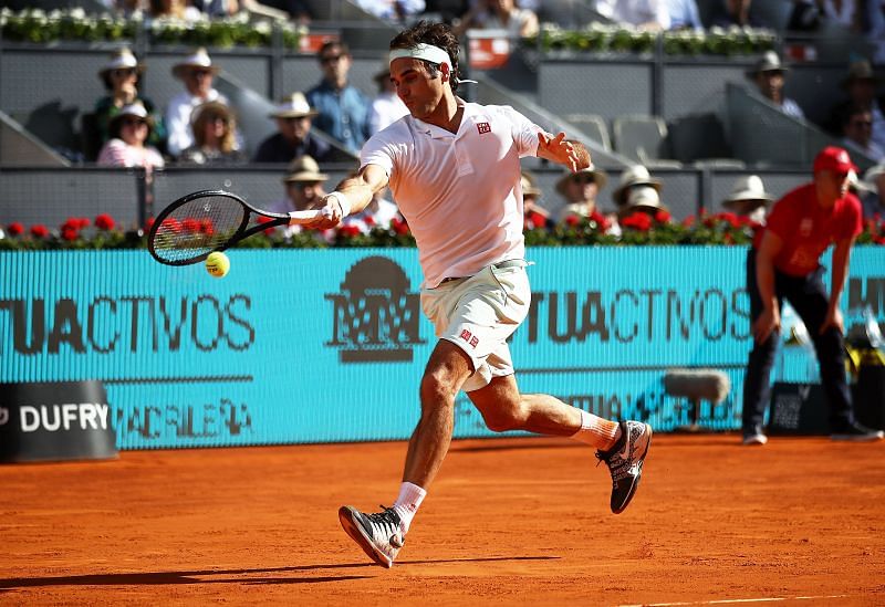 Roger Federer at the 2019 Mutua Madrid Open