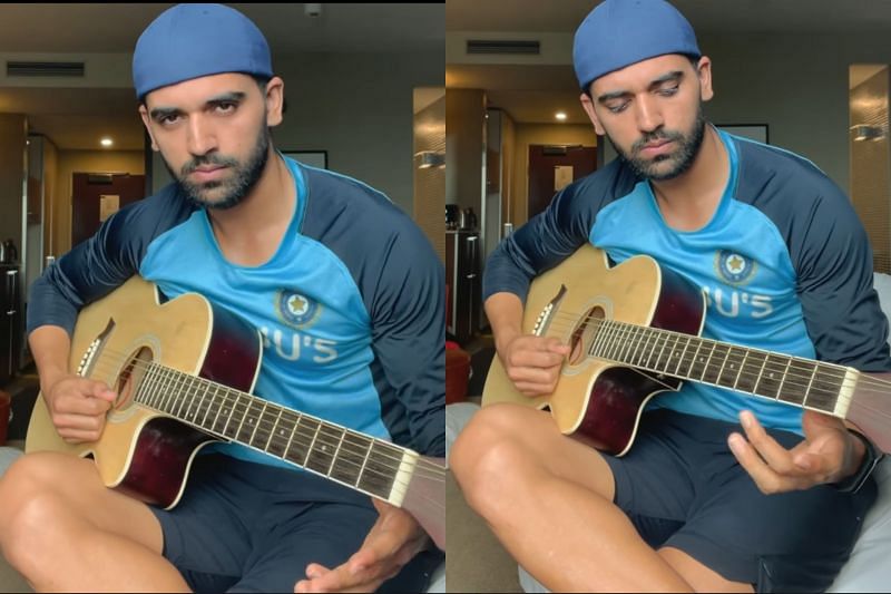 Deepak Chahar showed off his guitar skills on social media