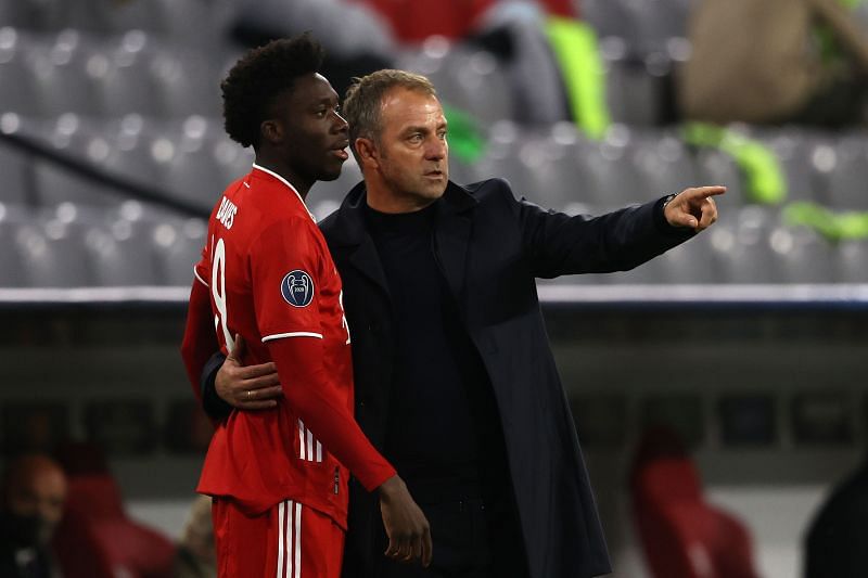 Alphonso Davies and Hans-Dieter Flick,