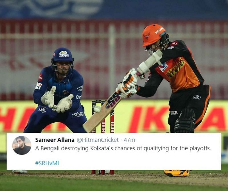 SRH put on an all-round performance to make the IPL 2020 playoffs (Credits: IPLT20.com)