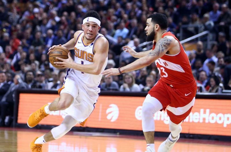 Fred VanVleet and Suns star Devin Booker