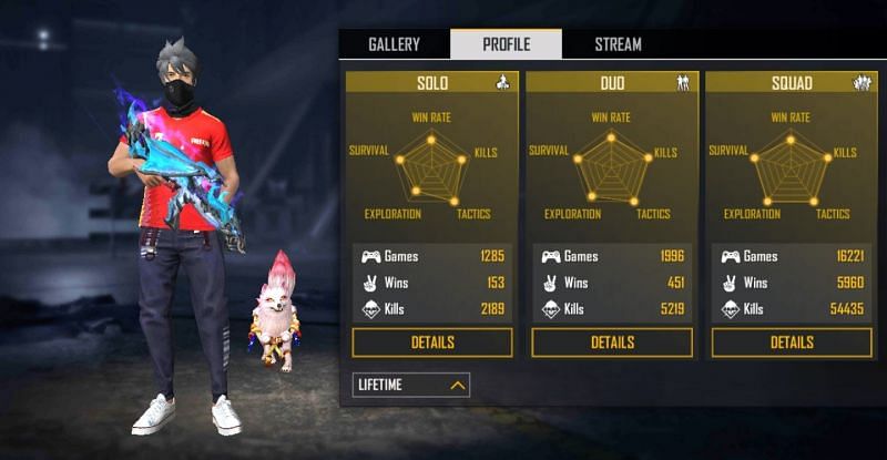 Lifetime stats