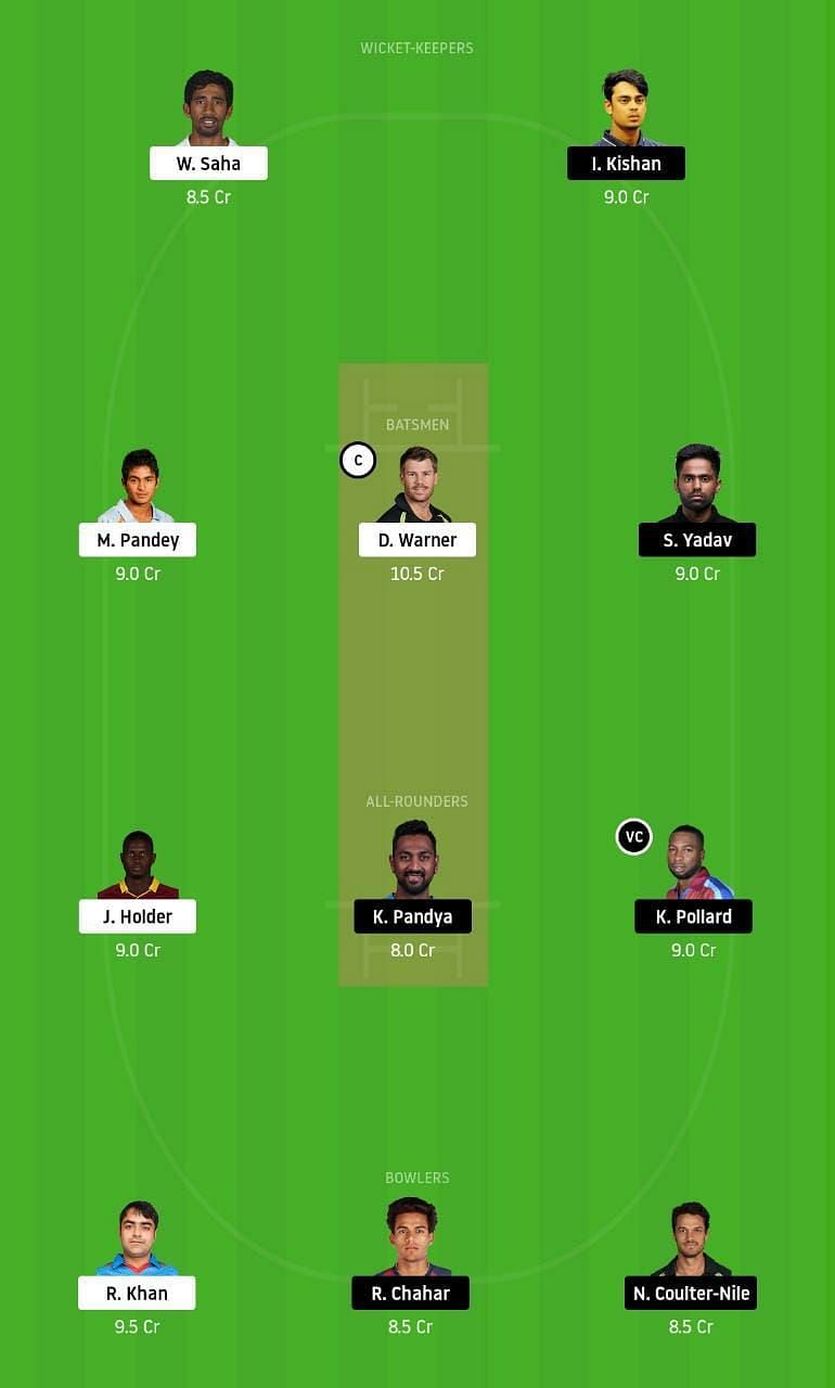 SRH vs MI IPL Dream11 Tips