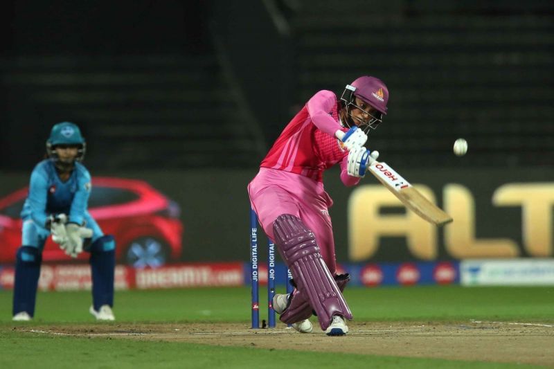 Smriti Mandhana in action for the Trailblazers. Image Credit &mdash; IPL