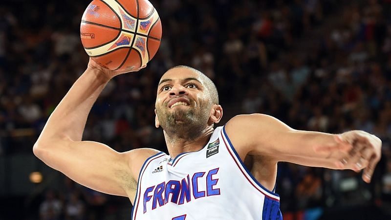Nicolas Batum playing for the French national team