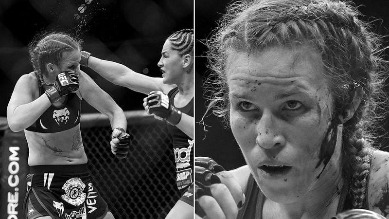 Leslie Smith&#039;s cauliflower ear infamously burst during her fight with Jessica Eye