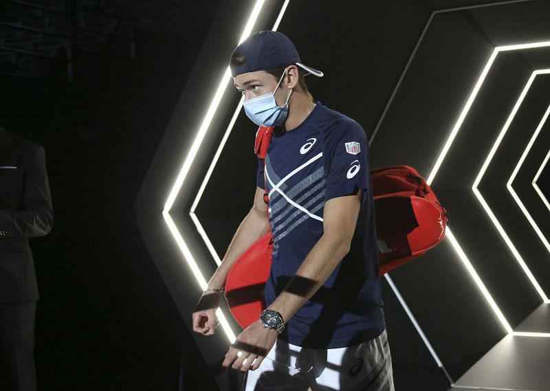 Alex de Minaur at the 2020 Paris Masters