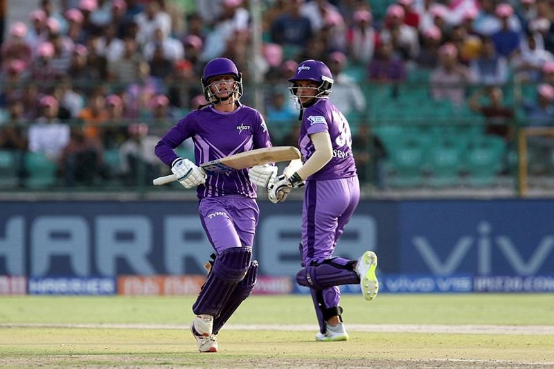 Shafali Verma and Danielle Wyatt in action for Velocity. Image credits - IPL