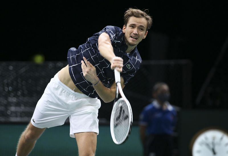 Daniil Medvedev at the 2020 Rolex Paris Masters