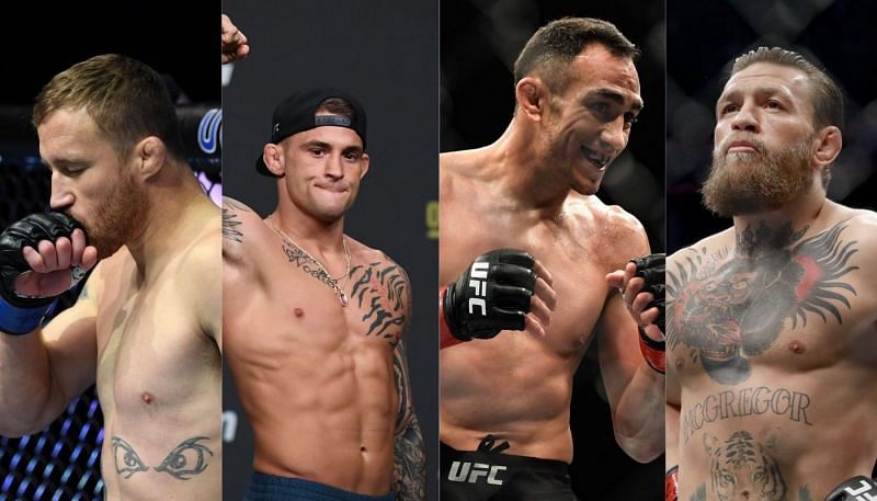 Justin Gaethje, Dustin Poirier, Tony Ferguson, and Conor McGregor - the top Lightweight contenders