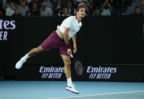 Roger Federer at the 2020 Australian Open