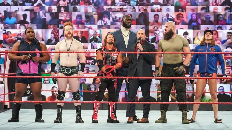 Braun Strowman with the RAW Survivor Series team
