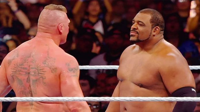 Keith Lee and Brock Lesnar came face to face at Royal Rumble