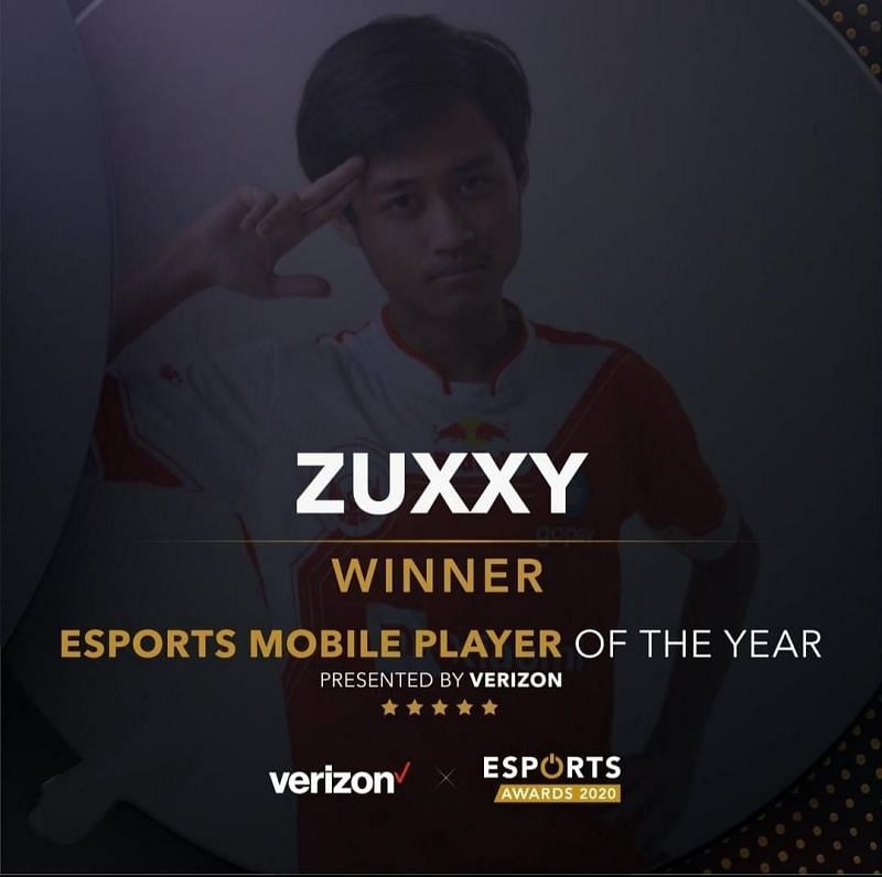 Esports Awards 2020: PUBG Mobile star Zuxxy wins Mobile Esports Player of the Year crown