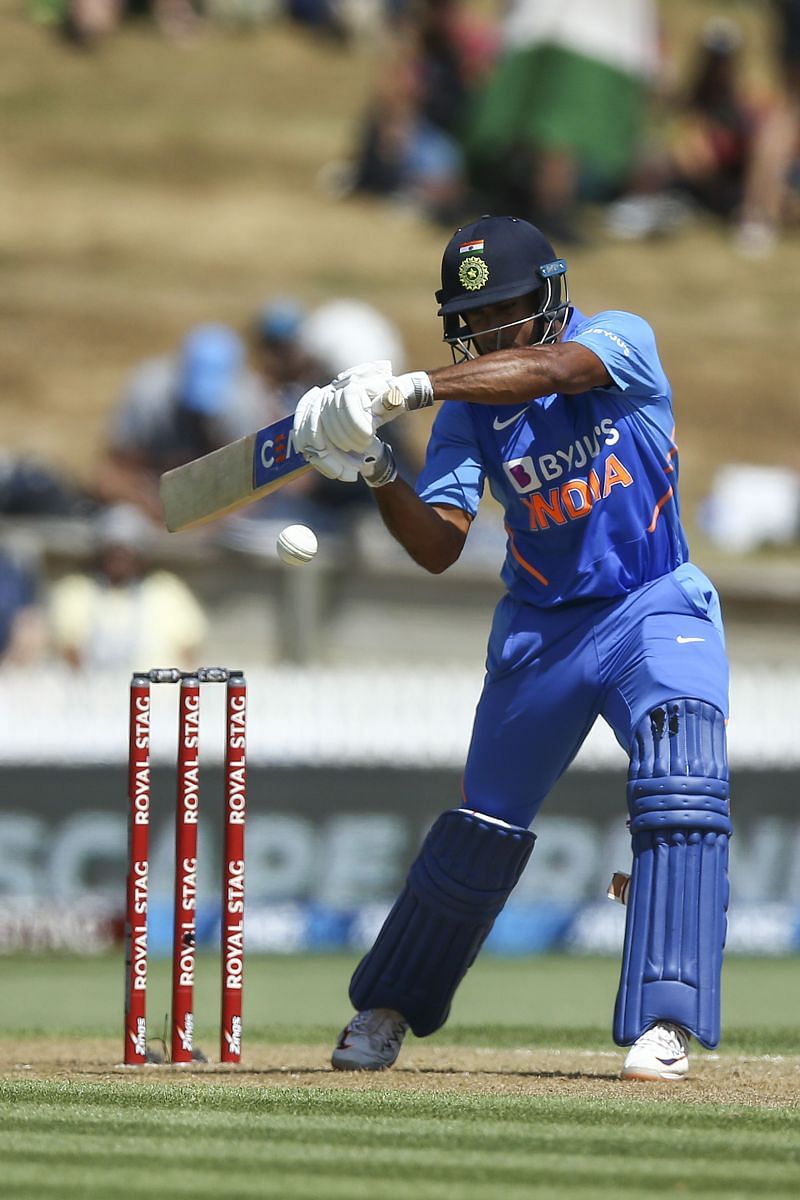 Mayank Agarwal in action for the Indian team