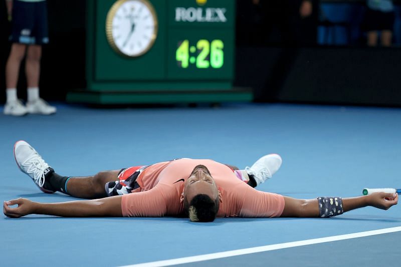 Nick Kyrgios after defeating Karen Khachanov