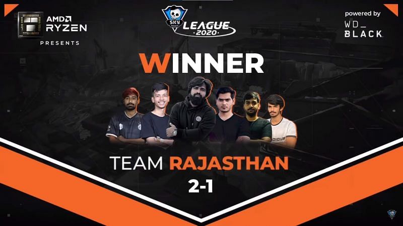 Team Rajasthan dominated Team Chennai for a 2-1 victory (image via Skyesports)