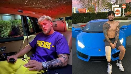 Jake Paul (left); Dillon Danis (right)