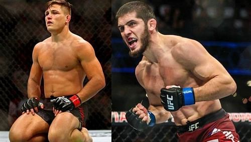 Drew Dober (left); Islam Makhachev (right)