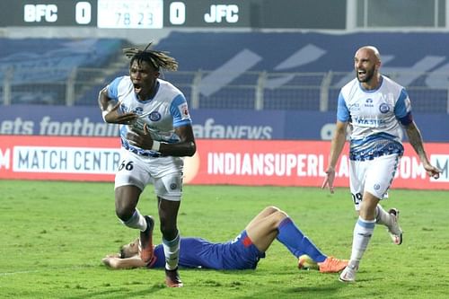 Stephen Eze scored his third ISL goal for Jamshedpur FC this season (Image Courtesy: ISL Media)