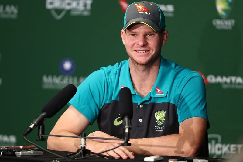 Steve Smith addressing a press conference in 2017