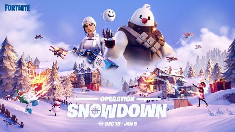 A quest in Operation Snowdown requires players to catch a Snowy Flopper in Fortnite (Image via Epic Games)