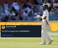 IND v AUS 2020: 'OTP to forget this is 49204084041' - Twitterati express shock as India crumble to 36/9 at Adelaide