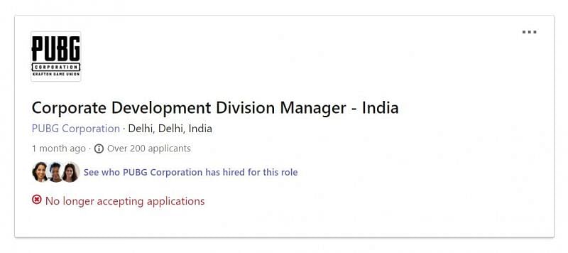 PUBG Corporation takes down Corporate Development Manager vacancy for ...
