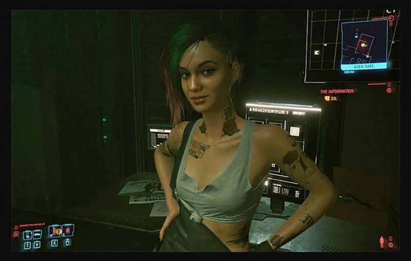 Judy Alvarez is one of the potential characters for romance in Cyberpunk 2077 but she does have her own set of requirements (Image via CD Projekt RED)