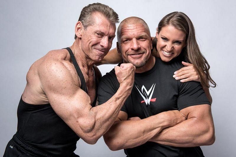 Vince McMahon, Triple H and Stephanie McMahon