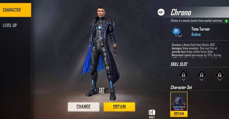 Chrono character in Free Fire
