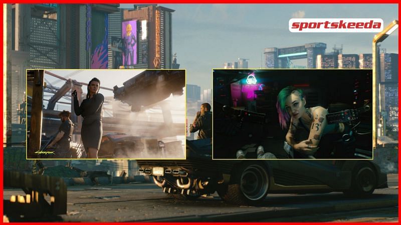 Image via Sportskeeda (Cyberpunk 2077 has a wide variety of romantic angles that players can explore)