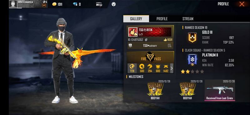 TSG Ritik&#039;s Garena Free Fire ID Number