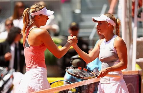 Maria Sharapova and Caroline Wozniacki