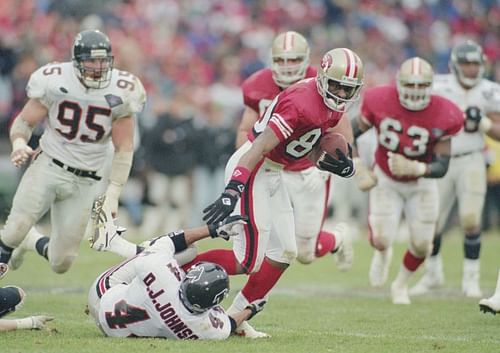 Jerry Rice with the San Francisco 49ers