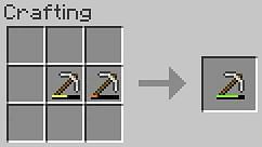 Placing two same tools in crafting table
