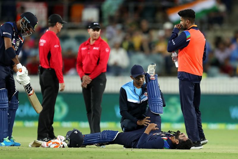 Australia v India - Ravindra Jadeja was replaced by Yuzvendra Chahal after suffering an injury