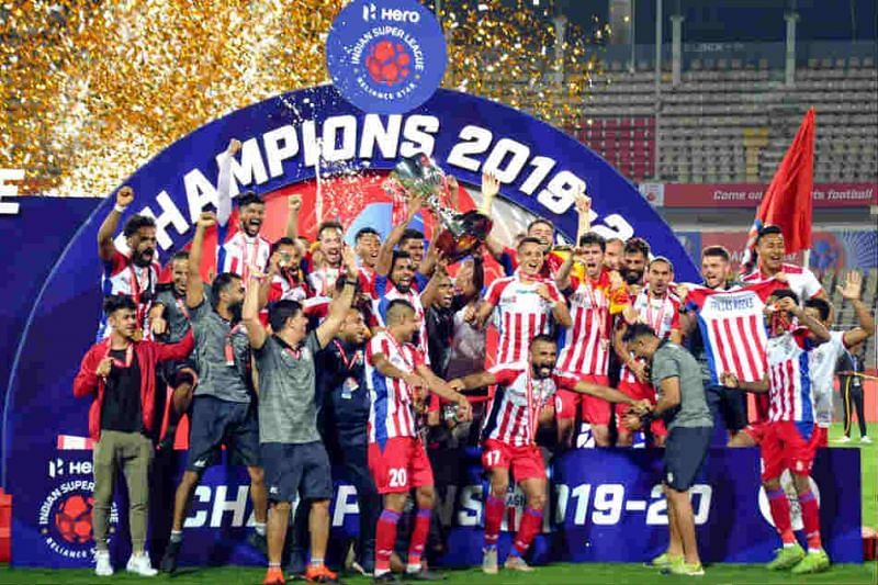 2019-20 ISL winners ATK celebrate their win (Image courtesy: ISL)
