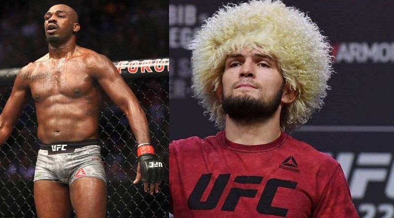 Jon Jones (left); Khabib Nurmagomedov (right)