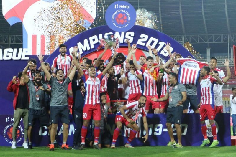 ATK celebrate their ISL 2019-20 win (Image courtesy: ISL)