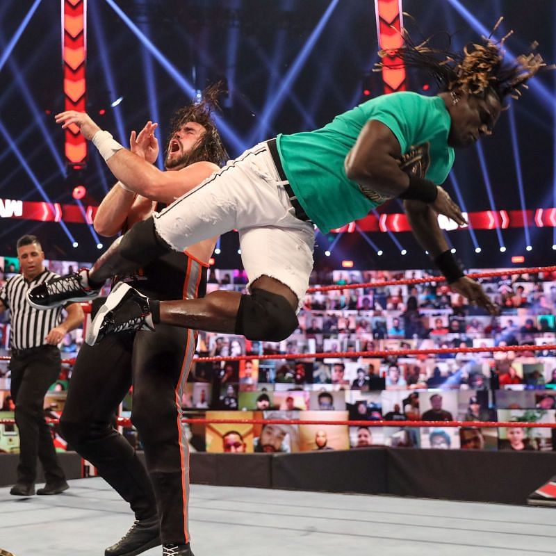 R-Truth hits Tucker with the Spinning Heel Kick, Raw 9/11/2020