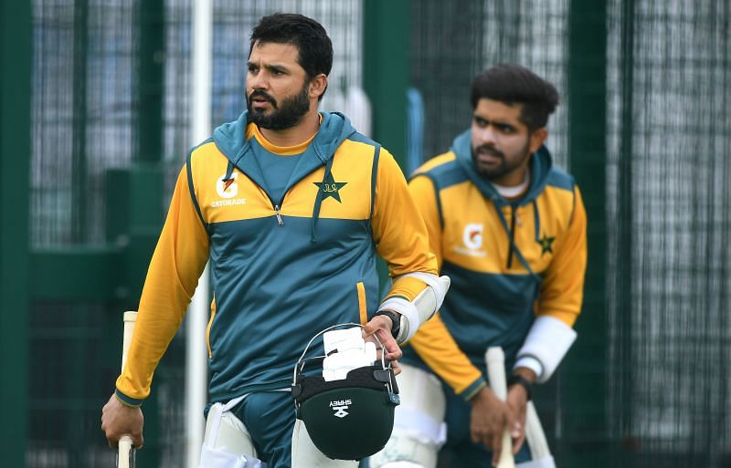 Babar Azam (left) has replaced Azhar Ali as Pakistan&#039;s Test captain.