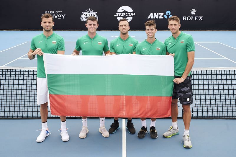 Grigor Dimitrov with his Bulgarian teammates