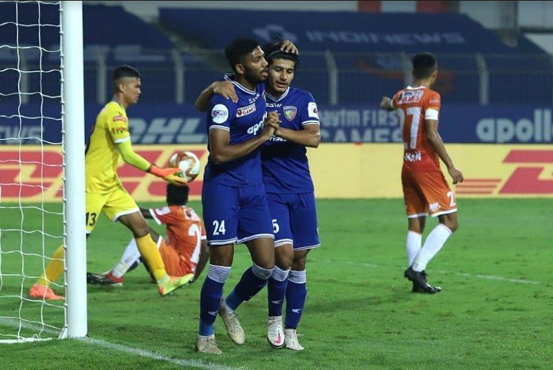 Chennaiyin FC&#039;s Rahim Ali (L) has been in good form in the attack (Courtesy - ISL)