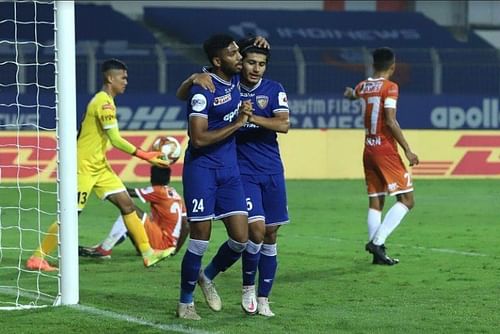 Chennaiyin FC's Rahim Ali (L) has been in good form in the attack (Courtesy - ISL)